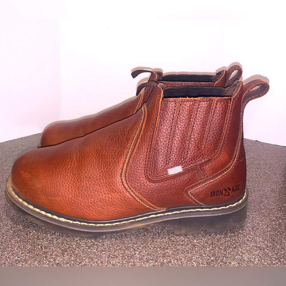 Iron Age 6” Slip On Work Boots Size 11.5 M: Cush Guard Safety Toe: Worn Twice